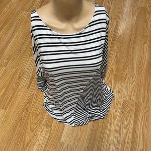 White Black market Size M long sleeve black and white stripe